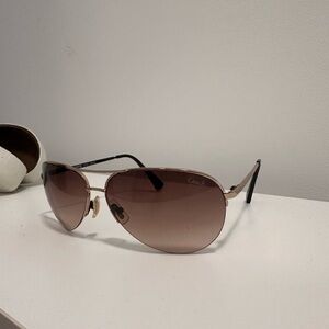 Coach Gold and Brown Sunglasses